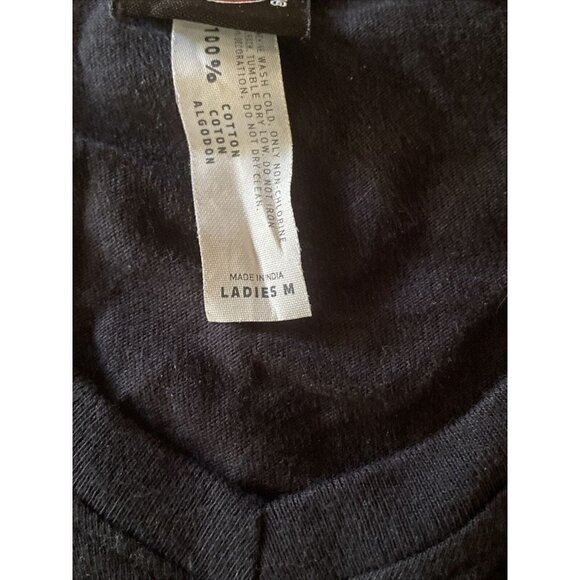 Harley-Davidson Ladies Nashville T-Shirt Black 100% Cotton M Size - Picture 4 of 5